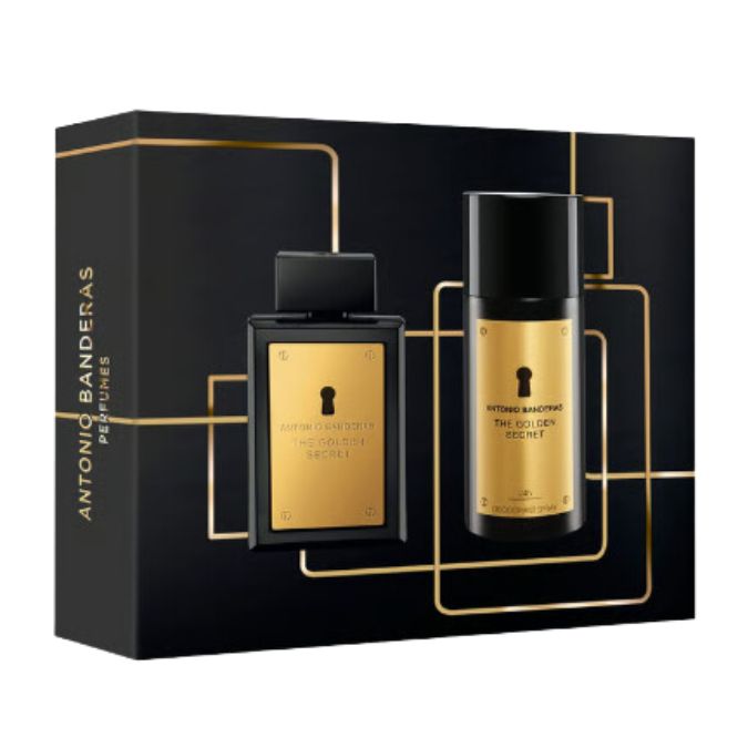 Estuche Perfume Banderas Hombre Golden Secret