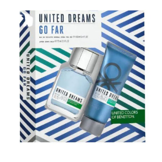 Estuche Benetton Go Far 100ml + AfterShave Balm 75ml HOMBRE