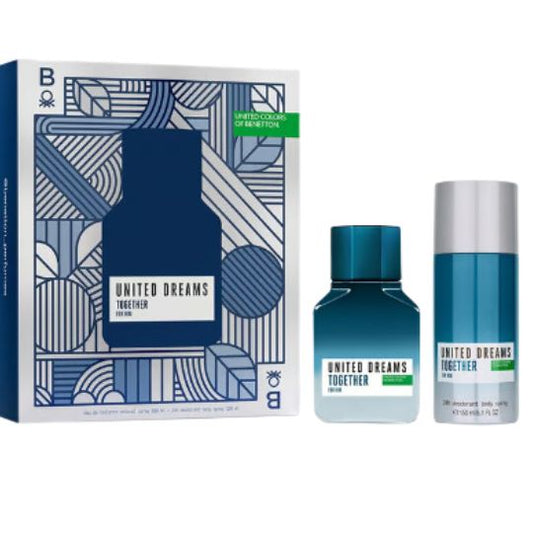 Estuche Perfume Benetton Hombre Together Him 100ml EDT + Desodorante 150ml